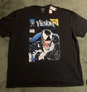 Marvel Venom NWT SZ 4XL Black Graphic Short Sleeve Shirt - Picture 1 of 5