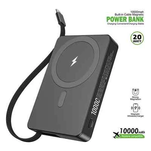 Esoulk 10000mAh Magnetic Wireless Power Bank 20W USB-C Portable Charger - Picture 1 of 7