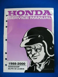 Honda 1988 - 1998 1999 2000 SA50 ELITE BRAND NEW Factory Service Manual H113 - Picture 1 of 6
