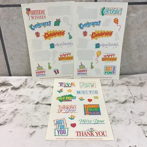 Vintage 90’s Current Special Occasions Scrapbook Stickers Lot Of 3 Partial Sheet - Picture 1 of 5