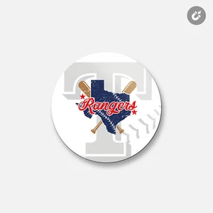 Imán decorativo redondo Texas Rangers MLB | 4"" X 4 - Imagen 1 de 2