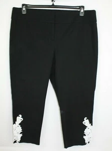 Alfani Plus Tummy Control Slim Leg Cropped Pants Size 22W Color Black - Picture 1 of 4