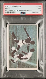 PSA 3 VG Pele 1977 Errege #116 Rare Trading Card Glorias e Trofeus de Pele - Picture 1 of 1