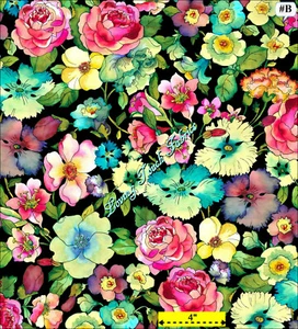 QT "ROSALYN" 27299, 27303 BRIGHT FLORAL MARBLED  FABRICS SELECTION - Picture 1 of 6