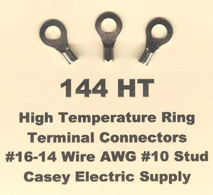 50 Hochtemperatur-RING Klemmenstecker 16-14 Drahtstärke AWG #10 Bolzen 900 ° F - Bild 1 von 1