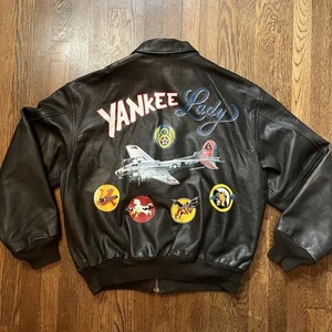 The Cockpit Leather Flight Jacket Type A-2 Air Force- Yankee Lady 2006 2XL RARE! - Picture 1 of 24