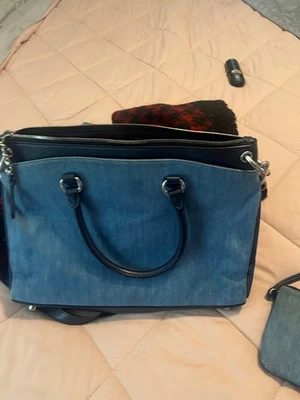 Coach Tote Denim con Cartera Foto 1 de 4