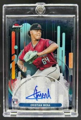 2025 Finest Cristian Mena Auto RC Black Refractor #9/10 Diamondbacks - Image 1 of 2