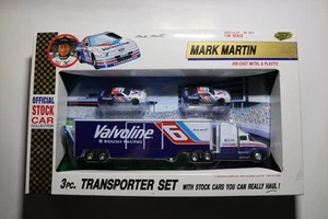 1992 Road Champs #6 Mark Martin 3 pc. Transporter with Stock Cars Set #3074 1:64 - Picture 1 of 3