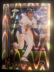 2025 Topps Chrome Francisco Lindor RayWave Refractor - Bild 1 von 2