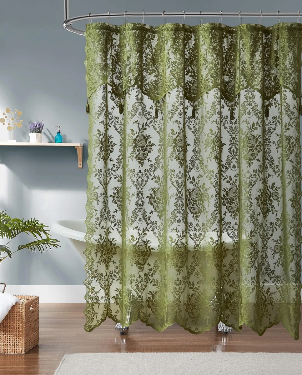 Rustic Farmhouse Flower Shower Curtain - Waterproof Polyester, 60x72 In, Includes 12 Hooks 6 thumbnail image