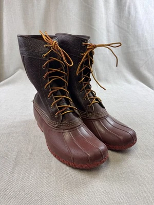 LL Bean Signature Mens 11" Cruiser Insulated Bean Boot Size 9M Red Brown Vintage - Image 1 of 4