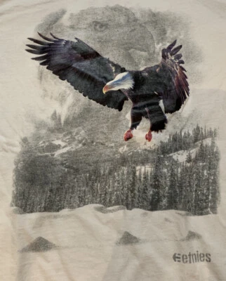 Camiseta Etnies Grande L Blanco Animal Series Geoff Slattery Eagle Freedom Foto 1 de 3