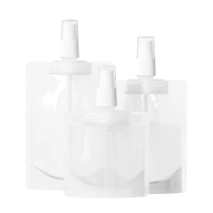Travel Size Translucent Stand Up Fine Mist Spray Bottle Pouch Refill Liquid - Picture 1 of 8