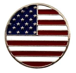 USA Flag Metal - Embossed - Golf Ball Marker - Picture 1 of 1