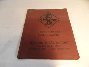 Old Catalog Door Fittings Locking Items Elssner & Marschner Dresden - Picture 1 of 6