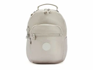kipling Basic Plus Seoul Backpack S Rucksack Tasche Metallic Glow Beige Neu - Bild 1 von 5