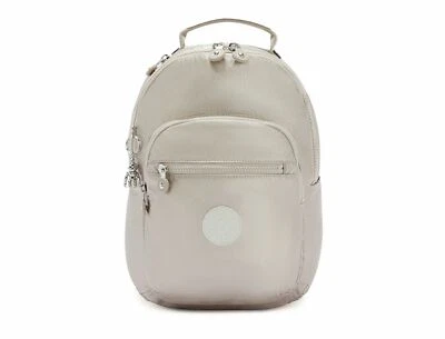 kipling Basic Plus Seoul Backpack S Rucksack Tasche Metallic Glow Beige Neu - Bild 1 von 4