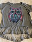 Self Esteem girls sz. L owl design shirt. Cute, roomy
