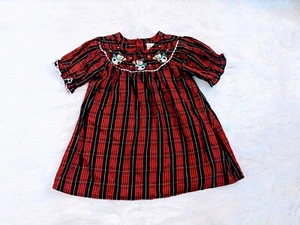 Toffee Apple Red Plaid Smocked Holiday Christmas Dress 2T - Picture 1 of 5