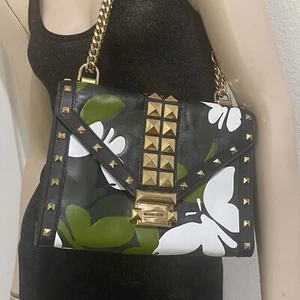 MICHAEL Michael Kors Whitney Studded Camo Butterfly Chain Shoulder Crossbody Bag - Picture 1 of 24