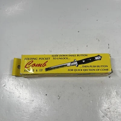 Peine plegable automático pulsador cuchillo cuchilla como regalo de novedad NUEVO Foto 1 de 2