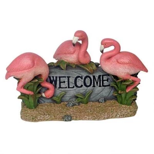 Charming Pink Flamingo Welcome Lawn Garden Statue - Picture 1 of 1