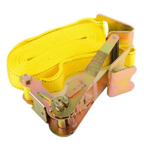 Ratsche Festzurren Nylon 27 Fuß Schwerlast 2 Zoll Gurt 10000 Pfund Flachhaken DOT/CHP R - Bild 1 von 1
