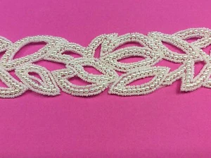 1 MT PASSAMANERIA GIOIELLO PERLE CM 6 - Picture 1 of 2