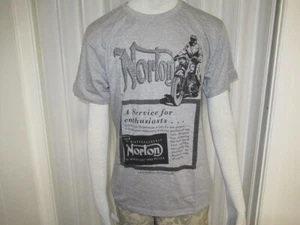 TShirt T shirt Norton mens XL shirt T-shirt Commando Atlas Dominator Mercury P11 - Picture 1 of 4