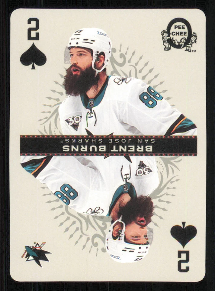 2021-22 O-Pee-Chee Playing Cards #2SPADES Brent Burns - Image 1 of 2