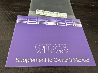 Nuevo de Lote Antiguo Porsche 911 Club Sport CS 1988 Conductores Manual Propietarios Suplemento OEM Original Foto 1 de 4