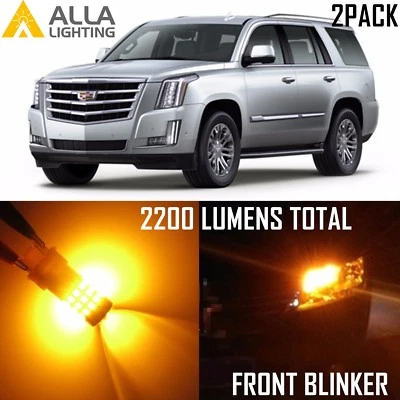 Luz de señal de giro delantera Allá Lighting ámbar bombillas LED para Cadillac Escalade ESV Foto 1 de 4