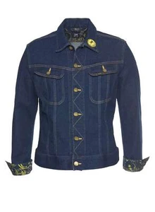 LEE Branded Men's Jeans Jacket, Dark Blue - Picture 1 of 3