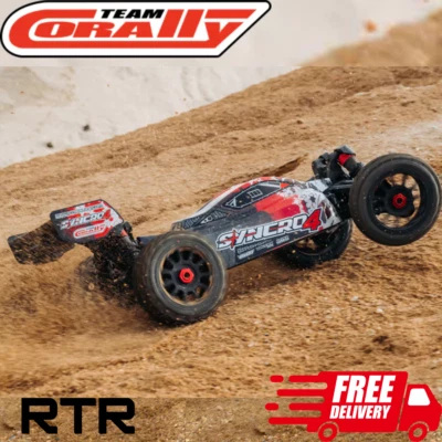 Team Corally Syncro4 1/8 4S Brushless RTR 4x4 Off Road Buggy Red RC Car Basher - Image 1 of 4