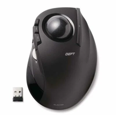 ELECOM M-DT2DRBK Wireless index finger Trackball mouse EX-G series L size - Image 1 of 4