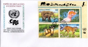 First Day Cover United Nations Postal Administration 1997 Endangered Species 32C - Picture 1 of 1