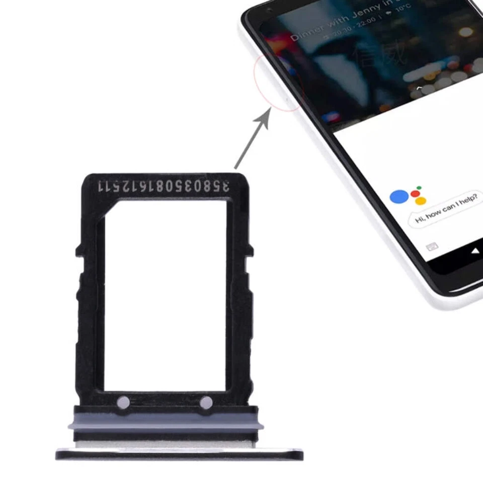 SIM Card Tray for Google Pixel 2 XL - Replacement Part - Image 1 of 4