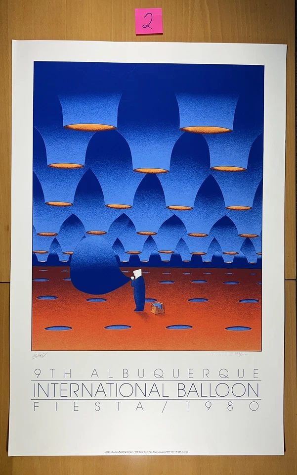 1980 Albuquerque International Balloon Poster signed By MAAN # 337/500 - Image 1 of 4