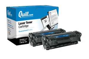 Quill Brand HP Q2612A 2PK Black Standard Yield Toner Cartridge MSRP $149 - Picture 1 of 1