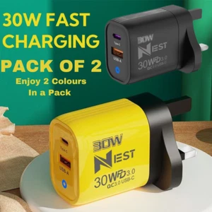 For iPhone 15 16 14 13 12 11 Pro XR  Fast Charging 22.5W USB-C PD Plug Charger - Picture 1 of 12