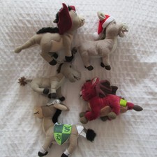 SHREK LOT OF 5 DIFFERENT DONKEY DRONKEY PLUSH WINGS DOLLS DREAMWORKS
