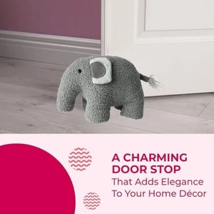 Large Animal Novelty Door Stopper Dog Elephant Cat Heavy Fabric Sand Stuff Home - Picture 1 of 4