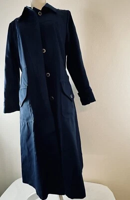 Vintage 1960's  Forecaster of Boston Navy Blue Trench Coat Size 13/14 - Image 1 of 4