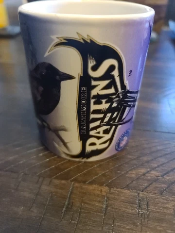 VTG NFL Baltimore Ravens Ceramic Coffee Mug 1996 Xpress Corp Cover