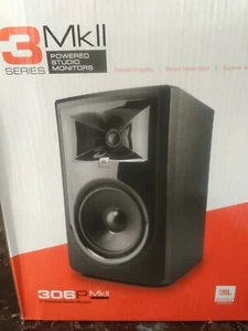 JBL 306P MkII Powered 6 inch Two-Way Studio Monitor - Matte Black - Picture 1 of 5