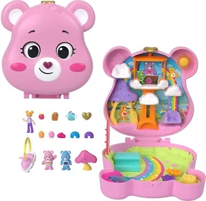Polly Pocket x Care Bears Partnership Compact Dolls & Accessories Playset New - Picture 1 of 6