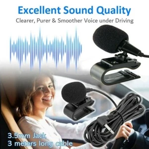 Stereo Mic Car Audio Microphone Wired External Microphone For Auto DVD Radio - Picture 1 of 6