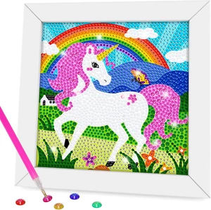 Diamond Art Kit for Kids with Wooden Frame Art and Crafts for Kids Ages 6-8 -10- - Picture 1 of 8