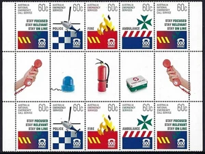 2010 Australia SG#3441/44 Emergency Services gutter strip block of 10 mint MUH - Bild 1 von 1